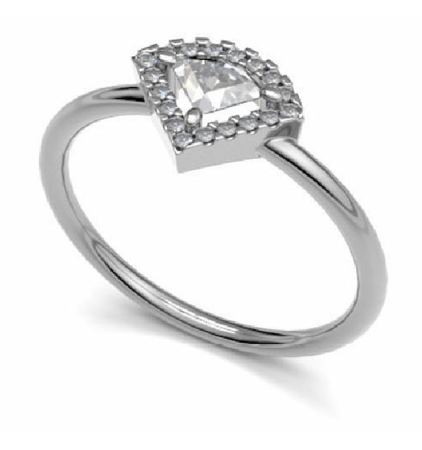 Anillo oro blanco y Diamantes