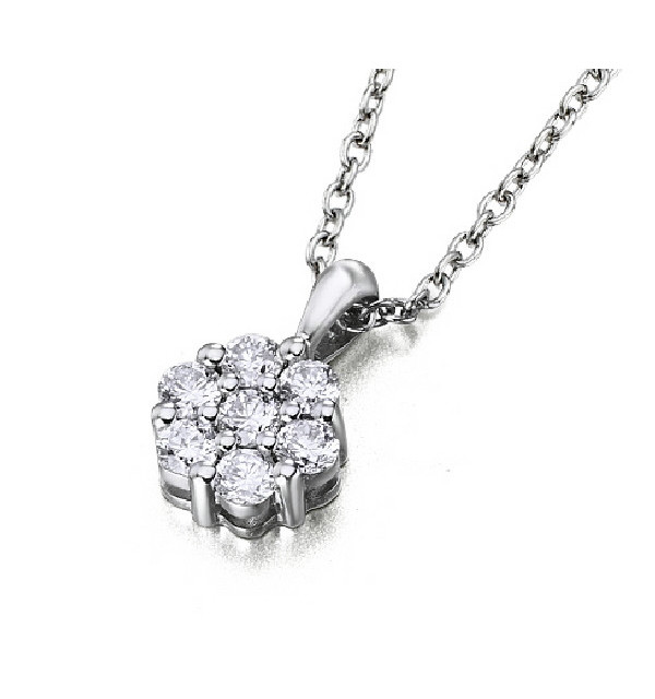 Colgante oro blanco y Diamantes