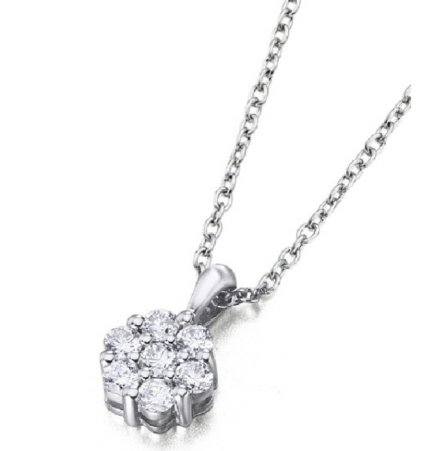 White gold pendant with diamonds