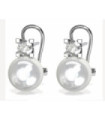 Pendientes oro blanco,  Diamantes y perlas australianas