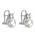 White gold earrings with Diamonds and Australian Pearl