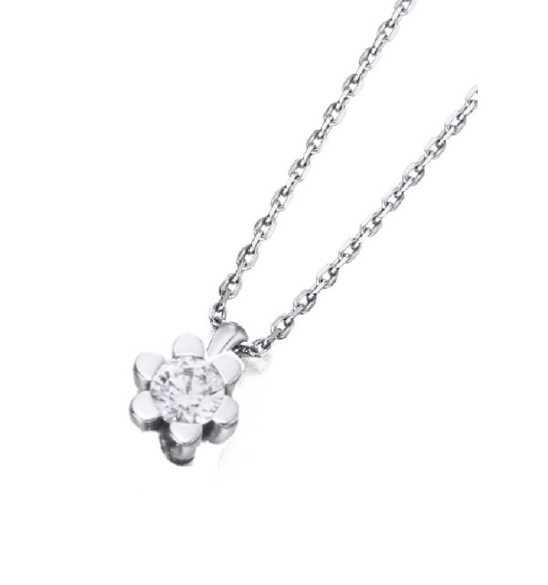 Colgante oro blanco y Diamante