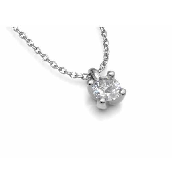 Colgante oro blanco y Diamante