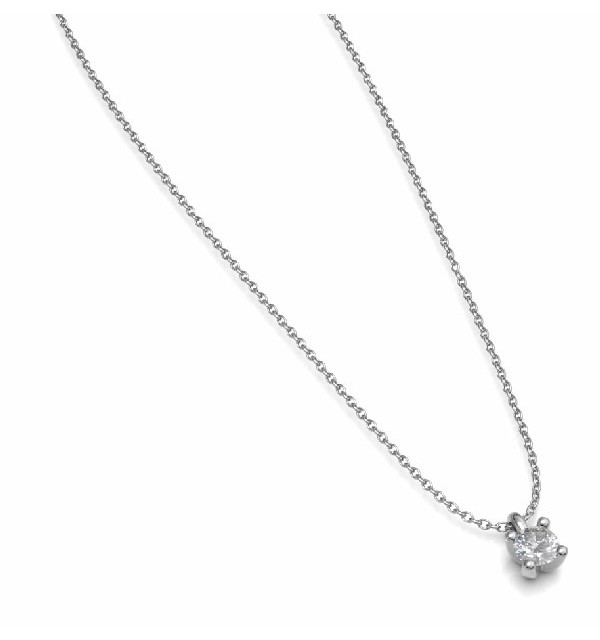 Colgante oro blanco y Diamante