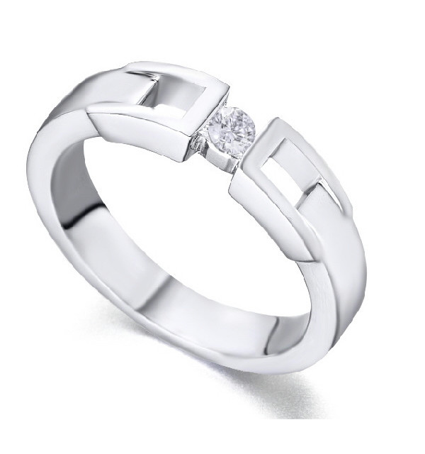 Anillo oro blanco y Diamante