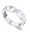 Anillo oro blanco y Diamante