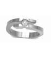 Anillo oro blanco y Diamante