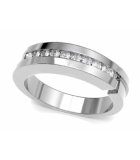Anillo oro blanco y Diamantes