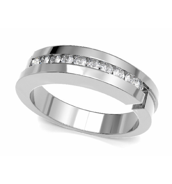 Anillo oro blanco y Diamantes