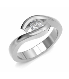 Anillo oro blanco y Diamante