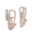 White and rose gold earrings with Diamonds