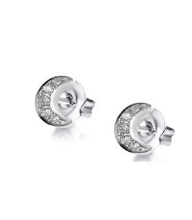 Pendientes oro blanco y Diamantes