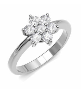 Anillo oro blanco y Diamantes