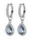 White gold earrings with Diamonds and Aquamarine