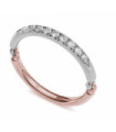 Anillo oro blanco, rosa y  Diamantes