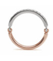 Anillo oro blanco, rosa y  Diamantes