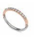 White and rose gold ring with Diamonds