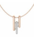 White and rose gold pendant with  Diamonds