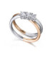 White and rose gold ring with Diamonds