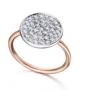 White and rose gold ring with Diamonds