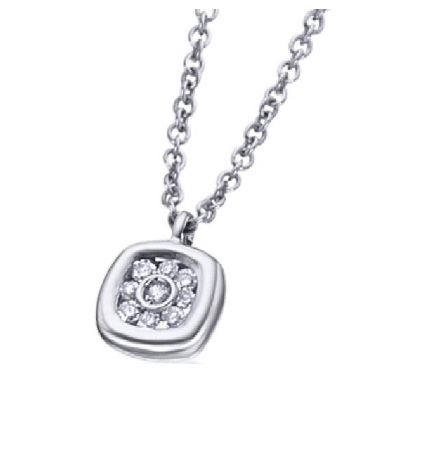 Colgante  oro blanco y Diamantes