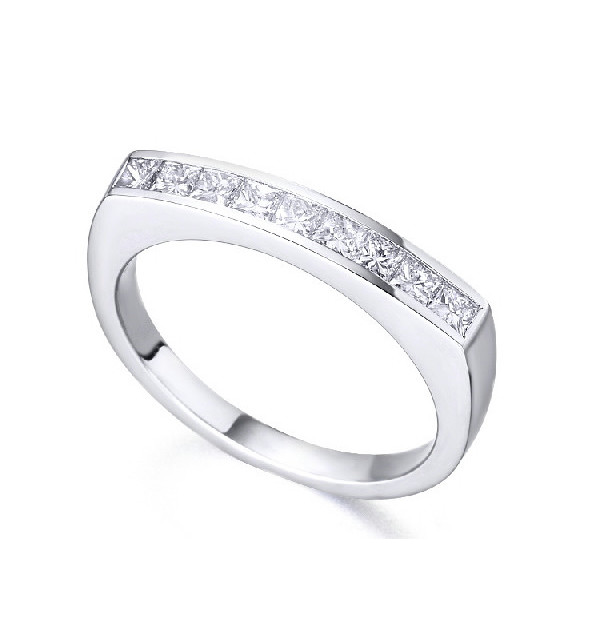 White gold ring with diamonds