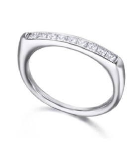 Anillo oro blanco y Diamantes