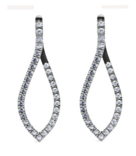 Pendientes oro blanco y Diamantes