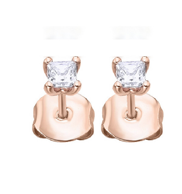 Rose gold earrings with Diamonds
