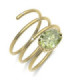 Yellow gold ring with Diamonds and Peridot