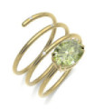 Anillo oro amarillo, Peridoto y Diamante
