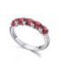 White gold ring with a Ruby and Diamonds