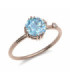 Rose gold ring with Topaz and Diamond
