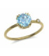 Yellow gold ring with Topaz and Diamond