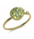 Yellow gold ring with Peridot and Diamond