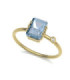 Yellow gold ring with Topaz and Diamond