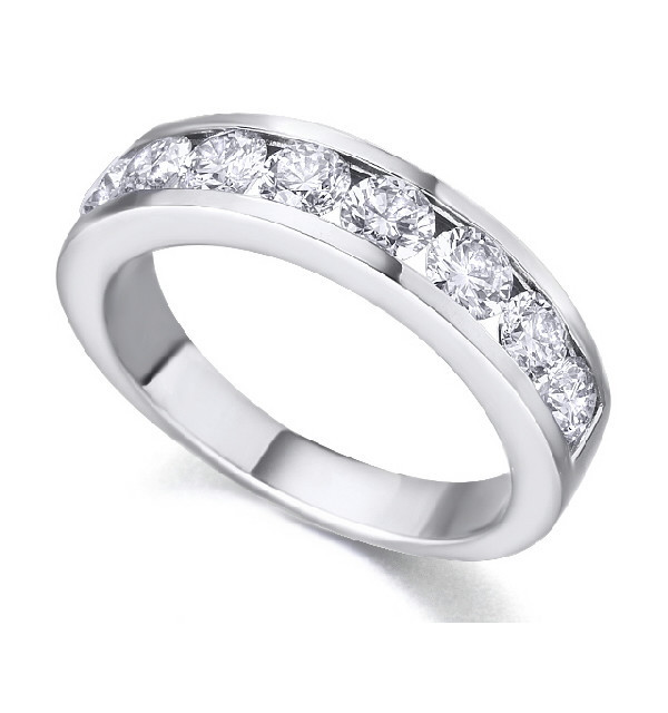 Alianza oro blanco y Diamantes