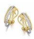 Pendientes oro blanco y amarillo con Diamantes