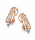 Pendientes oro blanco y rosa con Diamantes