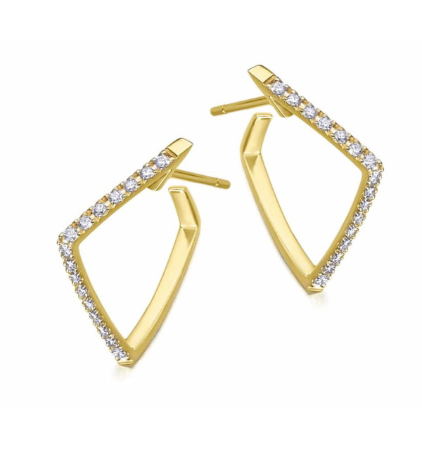 Pendiente oro amarillo.Dmtes. 0,41 cts.