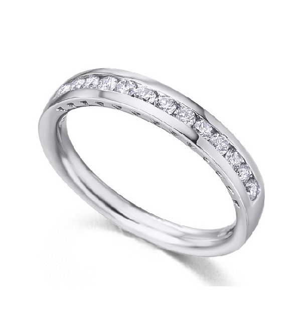 Anillo oro blanco.Dmtes.0,33cts.