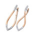 Pendientes oro blanco y rosa con diamantes