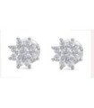 Pendientes oro blanco y Diamantes
