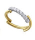 White and yellow gold ring with diamonds