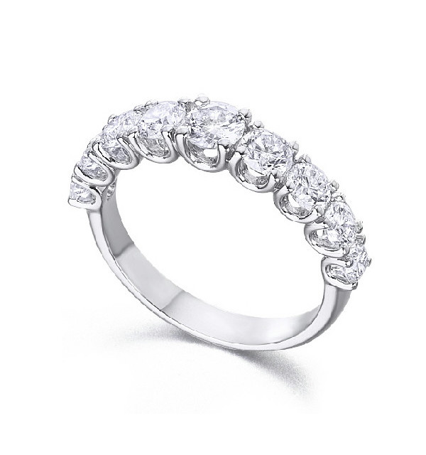 Anillo oro blanco y diamantes