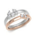 Anillo oro blanco,rosa.Dmtes0,29 cts.