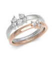 Anillo oro blanco y rosa con Dmiamantes