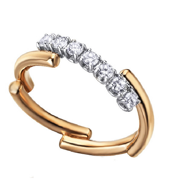 Anillo oro rosa y  Diamantes