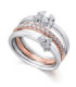 White and rose gold ring with Diamonds