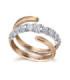 White and rose gold ring with Diamonds